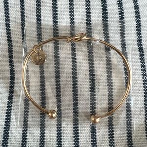 Gold Forget Me Knot Bracelet With Initial C Charm